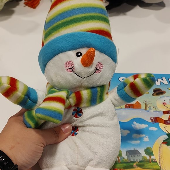 Plush snowman with story book - Picture 3 of 7
